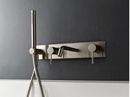 UP+ by Rubinetterie Treemme - Set vasca a muro da incasso in ottone con piastra