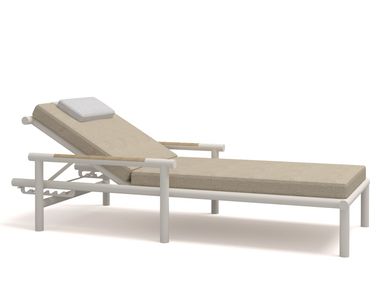 Lettino da giardino reclinabile in alluminio verniciato a polvere AURORA SUNLOUNGER 10Deka