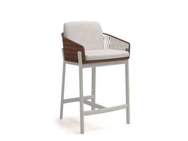 High powder coated aluminium garden stool ISLA SEMISTOOL 10Deka