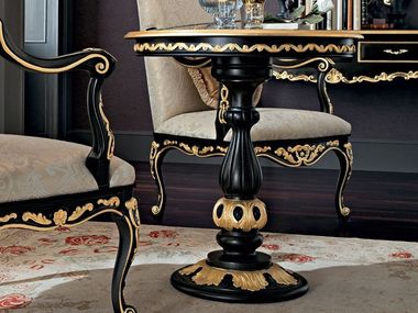 Round solid wood living room table 12614 Modenese Luxury Interiors