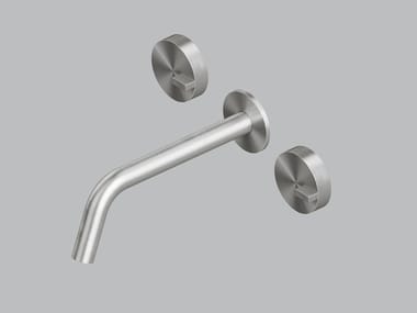 Rubinetto per lavabo a muro in acciaio inox Q. 18 11V QuadroDesign