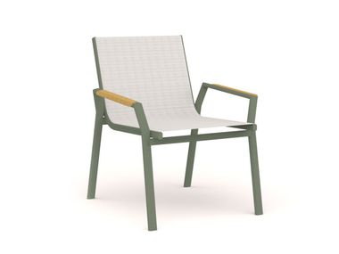 Powder coated aluminium low lounge chair GARDEL LOUNGE 10Deka