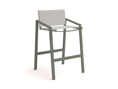 High textilene garden stool with armrests PULVIS BARSTOOL 10Deka