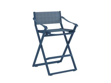 Folding textilene garden stool with armrests VICTUS II BARSTOOL 10Deka