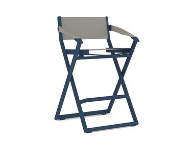 Folding textilene garden stool with armrests VICTUS BARSTOOL 10Deka