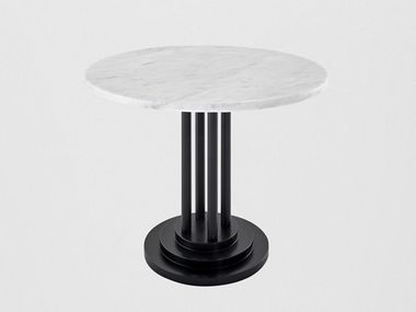 Mesa de centro redonda baixa de mármore para hotelaria 282 - B Adico