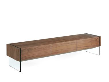 Mobile TV basso in legno impiallacciato con cassetti 3085 Angel Cerdá