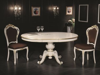 Extending wooden dining table with star base 35TH ANNIVERSARY 146/NE SCAPPINI & C