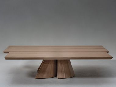 Solid wood central coffee table GOT Van Rossum