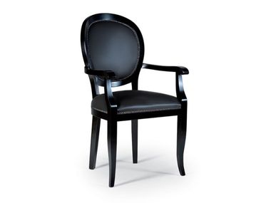 Wooden chair with armrests with padded seat 4211 XLINE