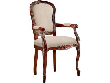 Wooden chair with armrests with integrated cushion 4213 XLINE