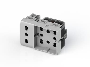 4 BOX, SIDE UNIKA 4B.AM.H21.XL Presa bivalente a 3 moduli per serie civile