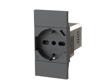 4 BOX, 4B.KG.P40.USB Presa elettrica P40 con alimentatore USB 3.0 C