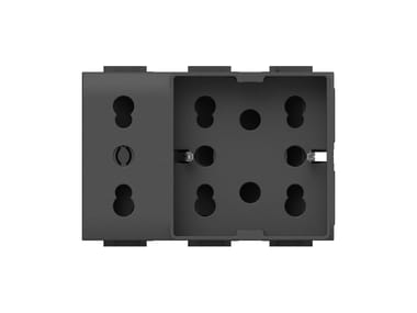4 BOX, SIDE UNIKA 4B.L.H21.XL Presa bivalente a 3 moduli per serie civile