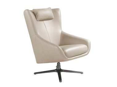 Poltrona girevole a razze in pelle con braccioli 5090 Angel Cerdá