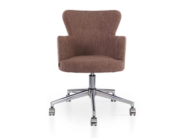 5A Design, CUORE Sedia ufficio operativa imbottita in tessuto a 5 razze con ruote