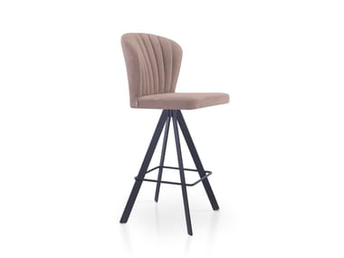 5A Design, GLORIA BAR SPIDER Sgabello su trespolo alto in tessuto con poggiapiedi