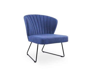 5A Design, GLORIA LOUNGE SLED Poltroncina a slitta in pelle