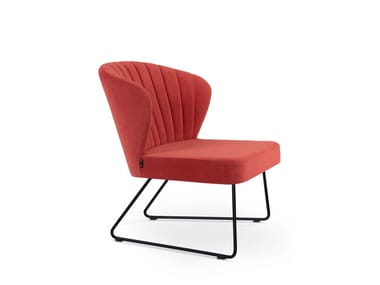 5A Design, GLORIA LOUNGE SLED Poltroncina a slitta in tessuto