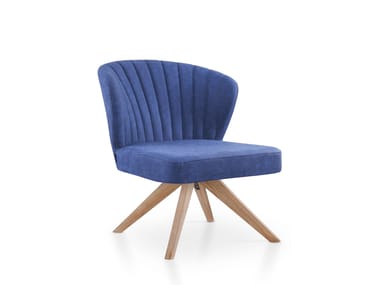 5A Design, GLORIA LOUNGE SPIDER Poltroncina su trespolo in pelle