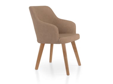 5A Design, PARADISE OAK Sedia in pelle con braccioli