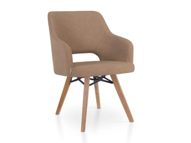 5A Design, PARADISE VITO Sedia in pelle con braccioli