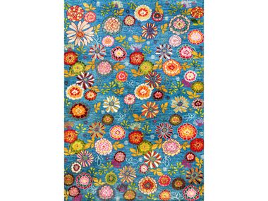 Rectangular wool rug with floral pattern IKEBANA KYOTO 6 Zollanvari