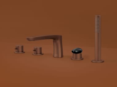 Fir Italia, SYNERGY STONE 95 - 9531414_2 Rubinetto bordo vasca a 5 fori con doccetta