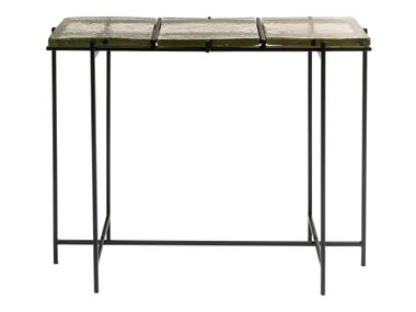 ICE Rectangular glass and steel console table By KARE Design