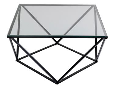 Glass and steel high side table CRISTALLO KARE Design