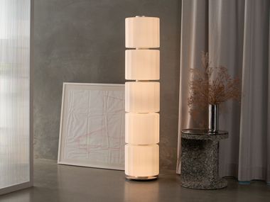 Lampada da terra a LED in vetro con dimmer COLUMN A-N-D