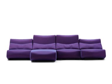 Modular fabric sofa with chaise longue ABSENT Prostoria
