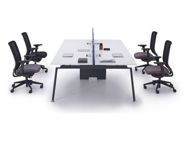 Multiple rectangular wooden office workstation HUB O ADDO Furniture