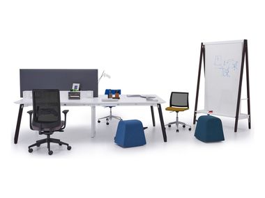 Multiple rectangular wooden office workstation HUB W ADDO Furniture
