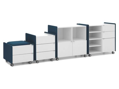 Wooden office drawer unit with castors PEDESTALS ADDO Furniture