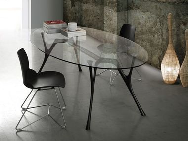 Oval glass table PEGASO ADDO Furniture