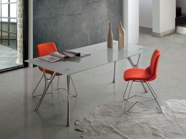 Rectangular glass table PEGASO ADDO Furniture