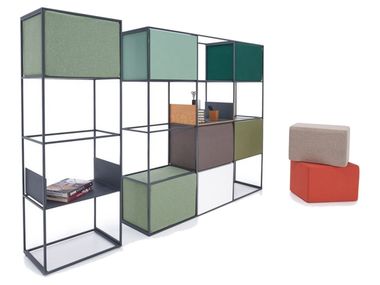 Modular freestanding metal office shelving PIUMA ADDO Furniture