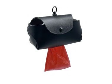 Haustierzubehör aus gegerbtem Leder PETS Waste bags holder for animals ADJ