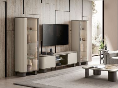 TV-Möbel aus Holz und Glas PERLA ADORA