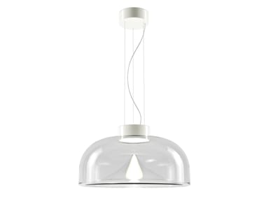 Lampada a sospensione a LED in vetro soffiato AELLA S
