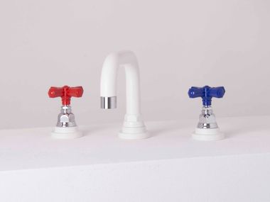 Rubinetto per lavabo a 3 fori da piano in ottone AGORÀ 2318**45IN Officina Nicolazzi