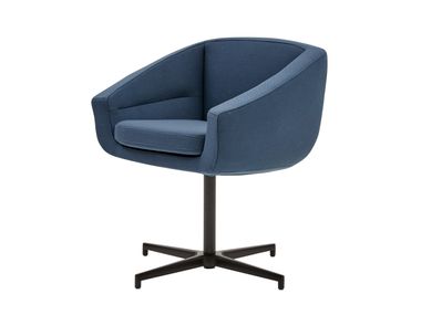 Drehbarer Speichen- Loungesessel aus Stoff AIKO SOFTLINE