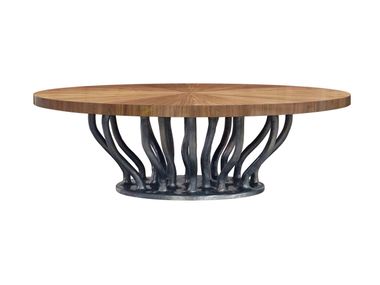 Fiberglass and wooden coffee table ALLANA K1023 KARPA