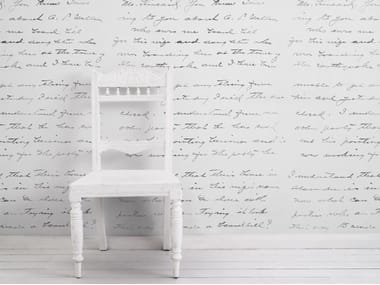 Writing vinyl wallpaper ALMOST WHITE CONCRETE LOVELETTER