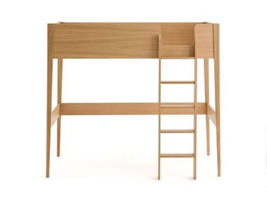 AMPM, ALCESTE Letto a soppalco in legno impiallacciato