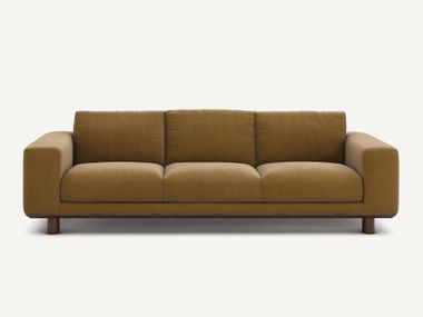 Linear sofa in linen velvet CEREA AMPM