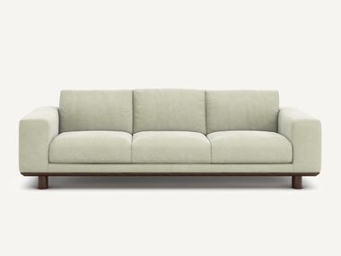 Linear sofa in linen stonewashed velvet CEREA AMPM