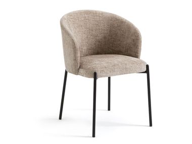 Silla tapizada de chenille KINNA AMPM
