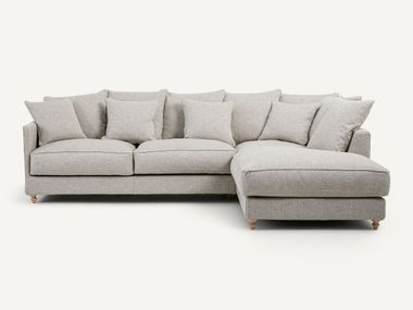 Divano letto sfoderabile angolare in tessuto LAZARE AMPM